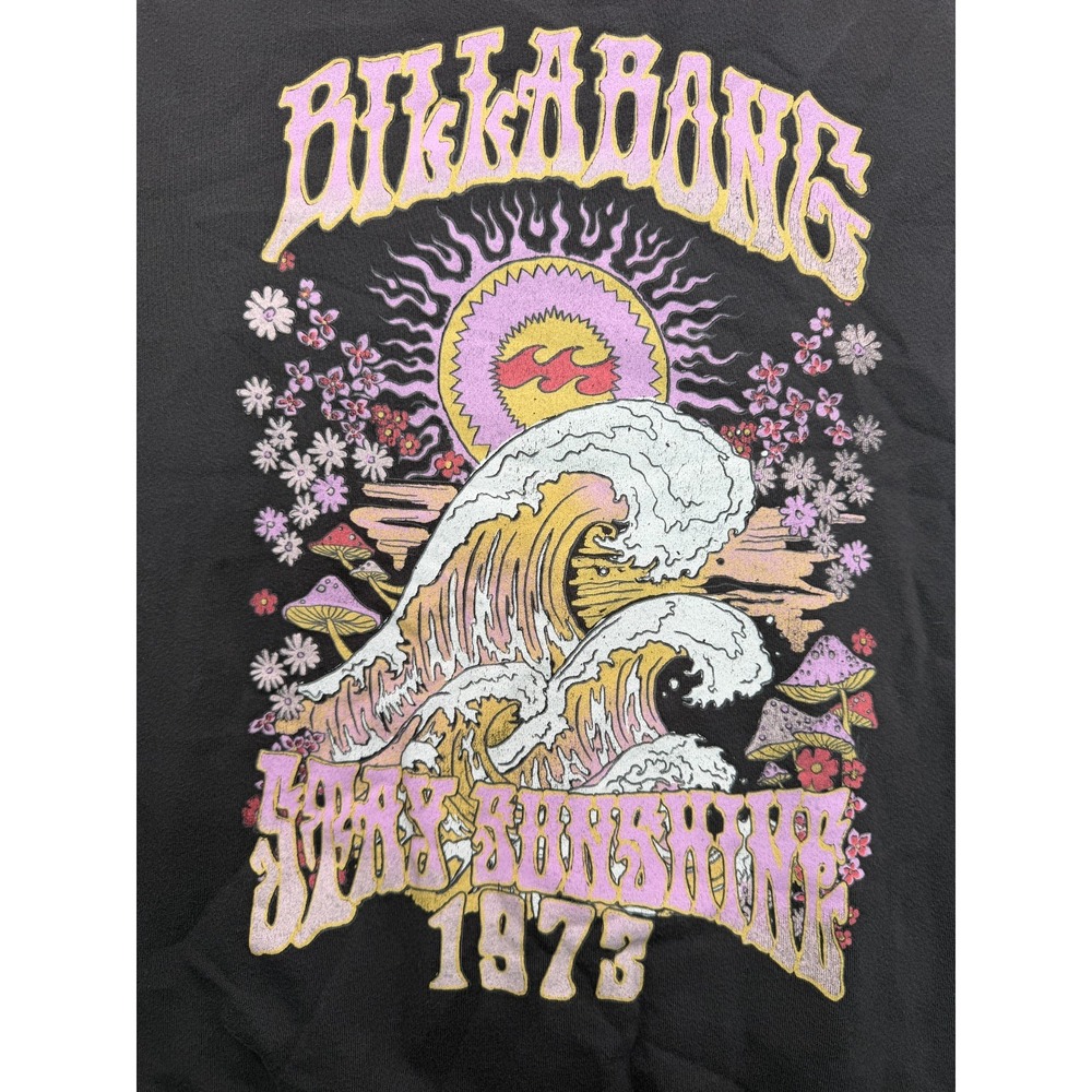Billabong Stay Sunshine Wave Sweatshirt Charcoal ABJFT00437 | Women's Large - Picture 4 of 12